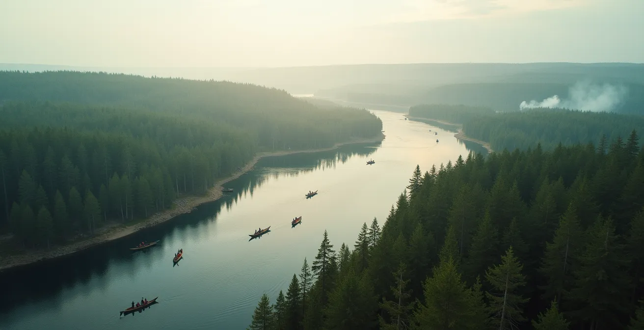 Carte stylisée montrant la répartition géographique des nations autochtones du Québec