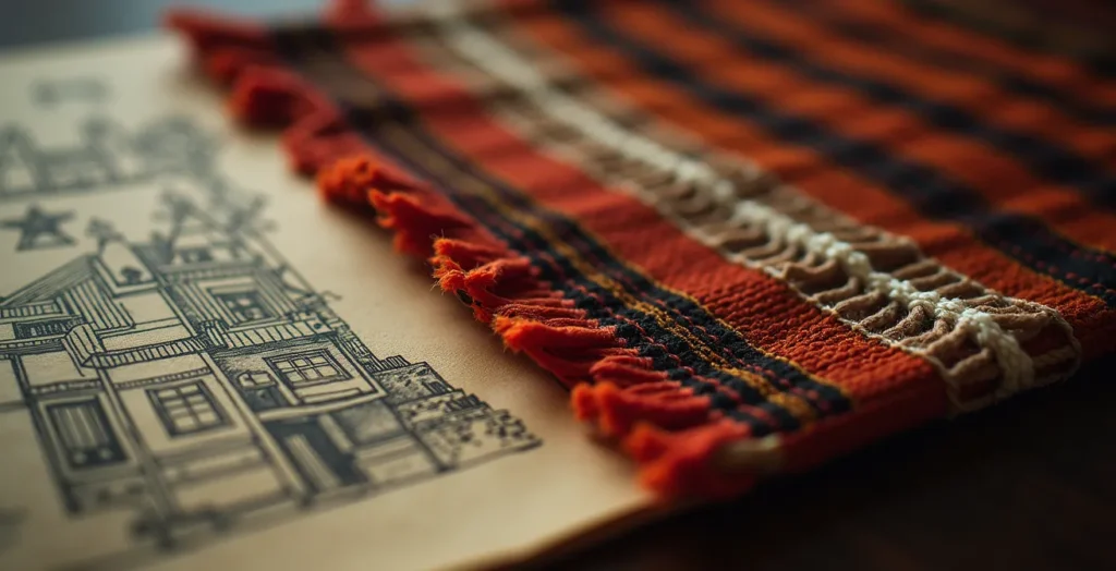 Ceinture fléchée traditionnelle et moderne présentée dans un contexte de design urbain