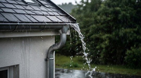propriété pendant les fortes pluies